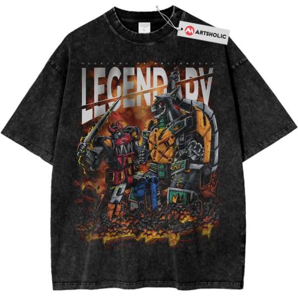 Megazord vs Dragonzord Shirt, Power Rangers Shirt, Animated Shirt, Vintage T-Shirt