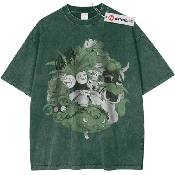 Grass Class Pokemon Shirt, PKM Shirt, Anime Shirt, Vintage T-Shirt