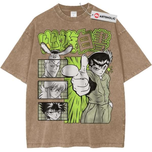 YuYu Hakusho Shirt, Anime Shirt, Vintage T-Shirt - Light Brown, XL