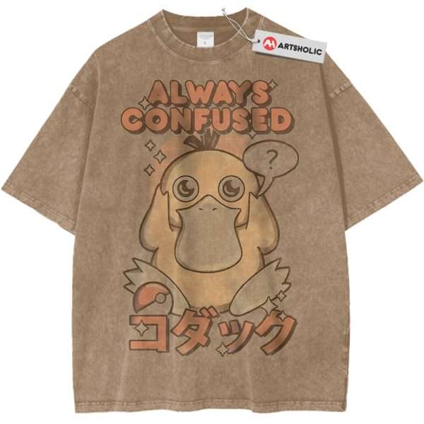 Psyduck Shirt, Pokemon Shirt, PKM Shirt, Anime Shirt, Vintage Tee - Light Brown, M
