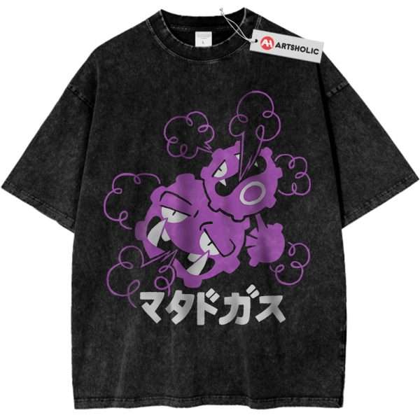 Weezing Shirt, Pokemon Shirt, PKM Shirt, Anime Shirt, Vintage T-Shirt - Black, L