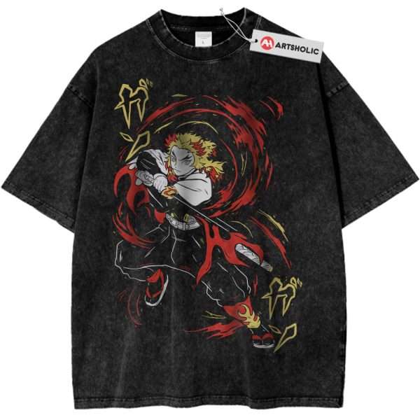 Kyojuro Rengoku Shirt, Demon Slayer Shirt, Anime Shirt, Vintage T-Shirt