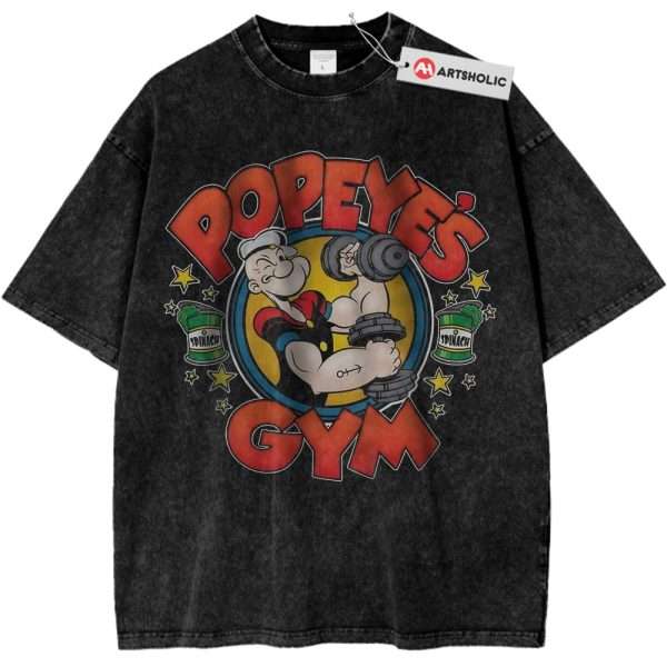 Gym Popeye the Sailor Shirt, Animated Shirt, Vintage T-Shirt
