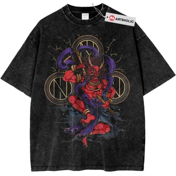 Raijin Shirt, Japanese Mythology Shirt, Vintage T-Shirt