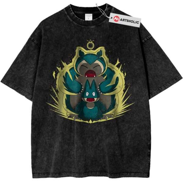 Munchlax vs Snorlax Shirt, Pokemon Shirt, PKM Shirt, Anime Shirt, Vintage T-Shirt