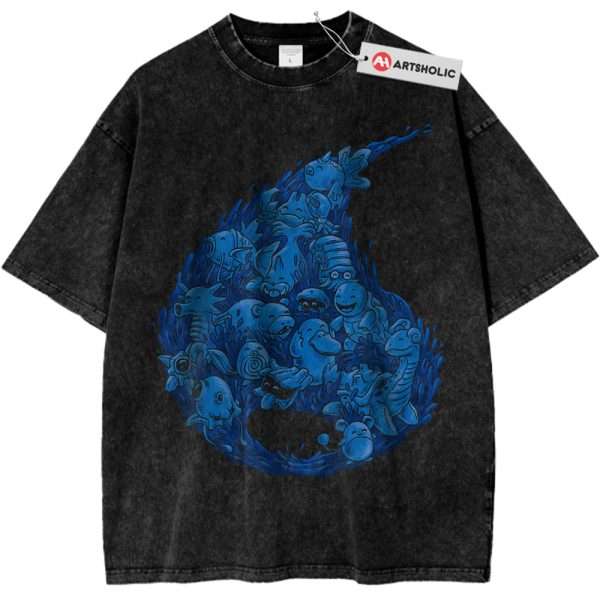 Water-Type Pokemon Shirt, PKM Shirt, Anime Shirt, Vintage T-Shirt