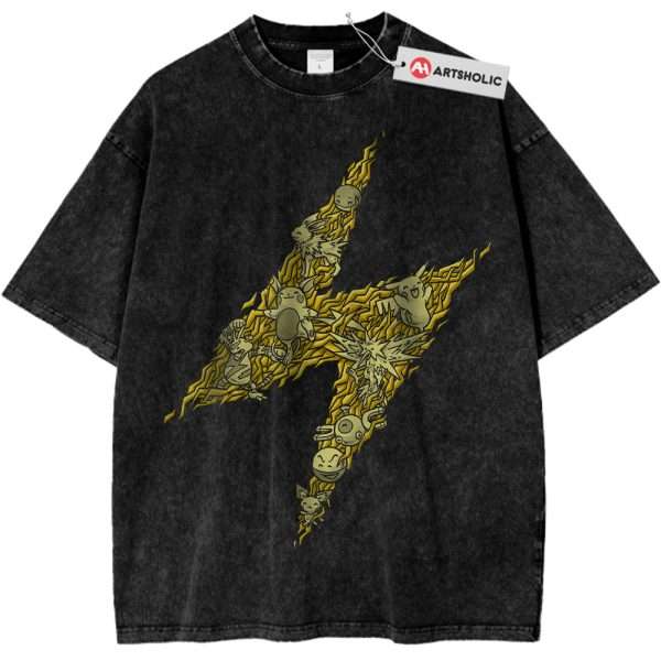 Electric-Type Pokemon Shirt, PKM Shirt, Anime Shirt, Vintage Tee