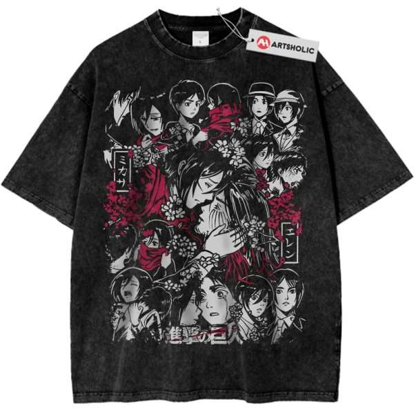 Mikasa Ackerman vs Eren Yeager Shirt, Attack On Titan Shirt, AOT Shirt, Anime Shirt, Vintage Tee