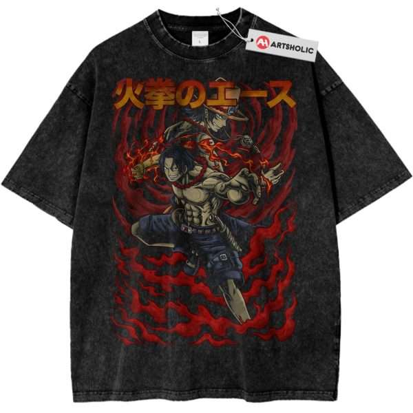 Portgas D Ace Shirt, One Piece Shirt, Anime Shirt, Vintage T-Shirt