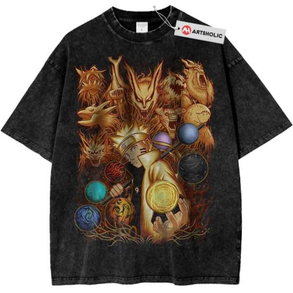 Kurama vs Naruto Uzumaki Shirt, Anime Shirt, Vintage Tee