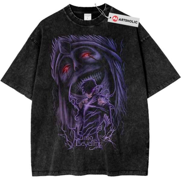 Sung Jinwoo vs Statue of God Shirt, Solo Leveling Shirt, Anime Shirt, Vintage T-Shirt