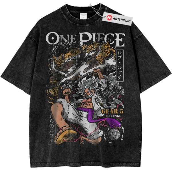 Rob Lucci vs Luffy Gear 5 Shirt, One Piece Shirt, Anime Shirt, Vintage T-Shirt