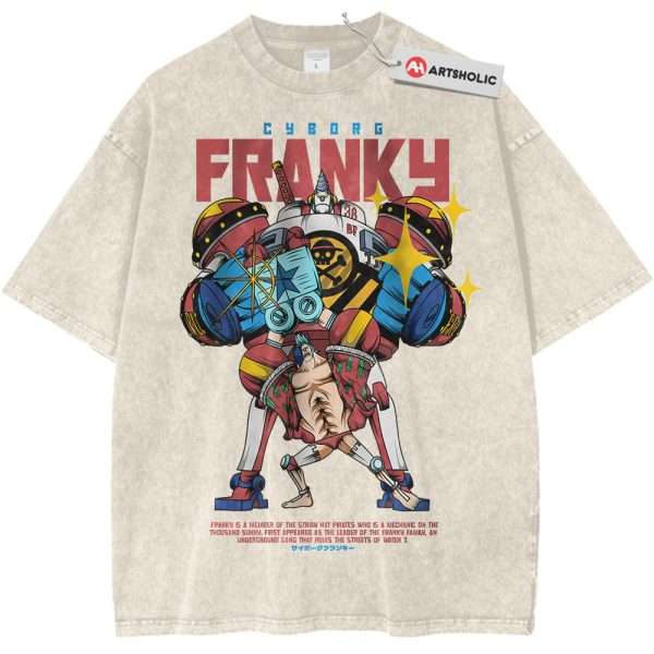 Franky Shirt, One Piece Shirt, Anime Shirt, Vintage T-Shirt - Apricot, 2XL