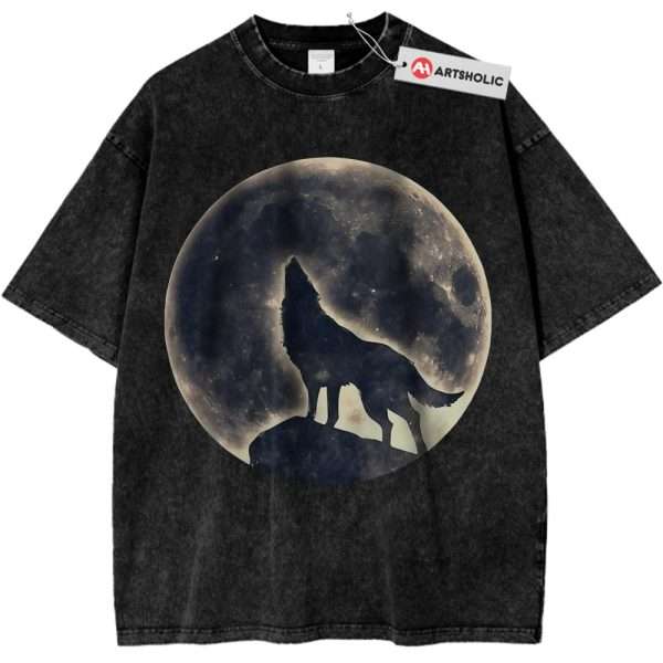 Howling Wolf Shirt, Wildlife Animal Shirt, Vintage T-Shirt