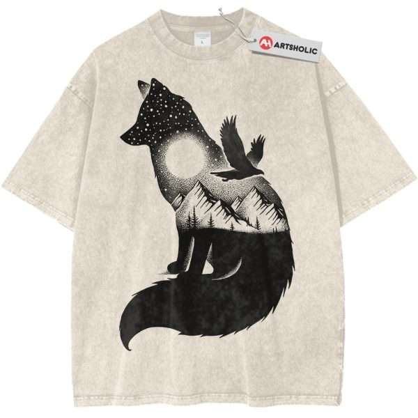 Mystic Fox Shirt, Wildlife Animal Shirt, Vintage Tee
