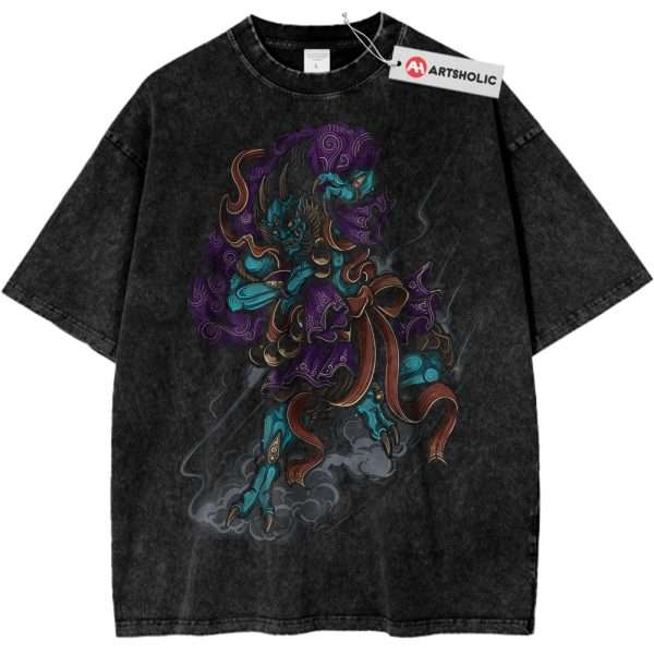 Fujin Shirt, Japanese Mythology Shirt, Vintage T-Shirt