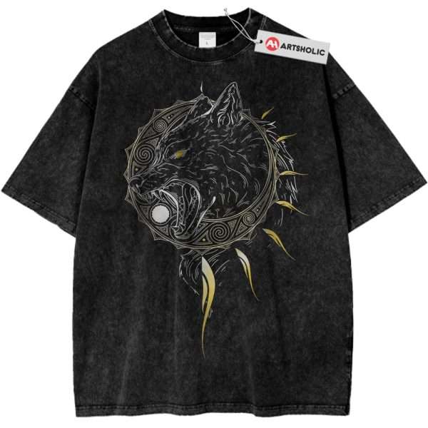 Hati Wolf Shirt, Norse Mythology Shirt, Vintage T-Shirt