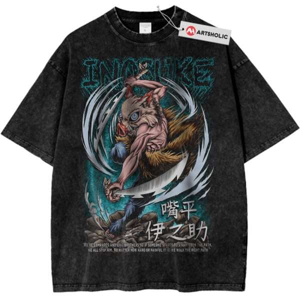 Inosuke Hashibira Shirt, Demon Slayer Shirt, Anime Shirt, Vintage T-Shirt