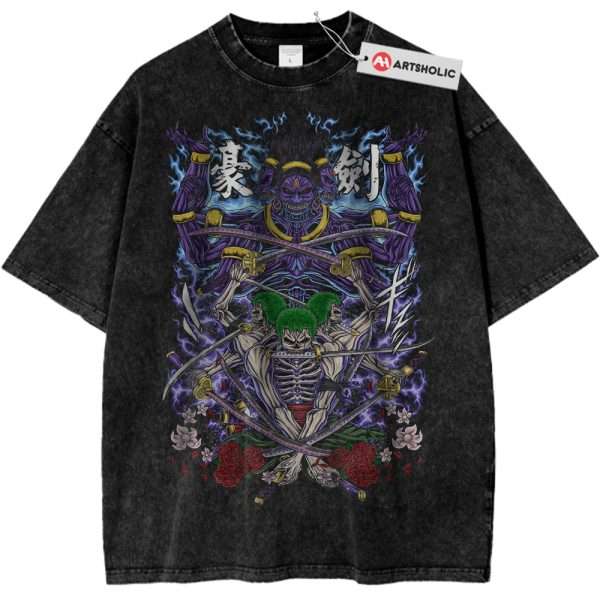 Skeleton Roronoa Zoro Shirt, One Piece Shirt, Anime Shirt, Vintage T-Shirt