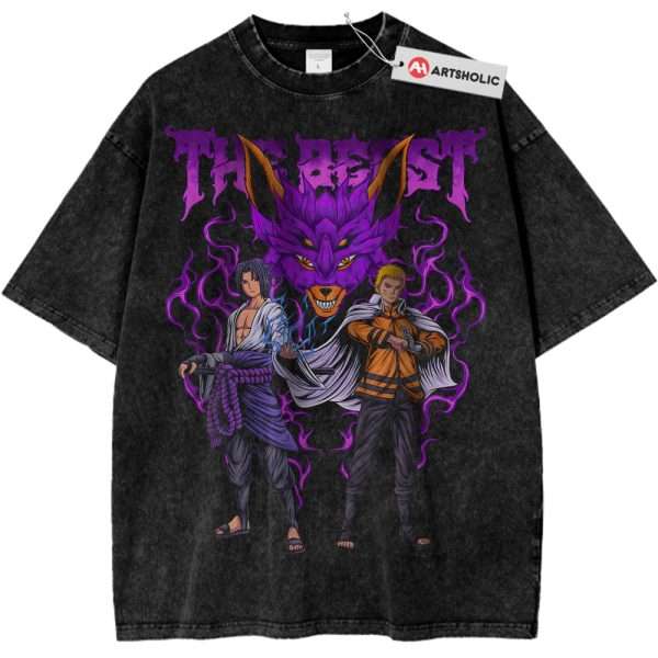 Sasuke Uchiha vs Naruto Uzumaki Shirt, Anime Shirt, Vintage T-Shirt