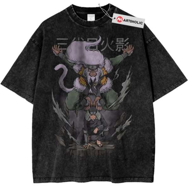 Hiruzen Sarutobi Shirt, Naruto Shirt, Anime Shirt, Vintage T-Shirt