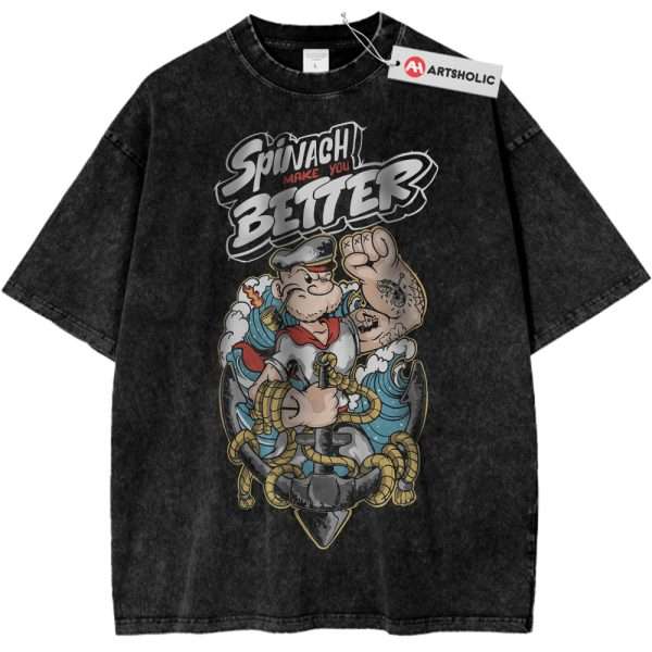 Popeye The Sailor Man Shirt, Animated Shirt, Vintage T-Shirt