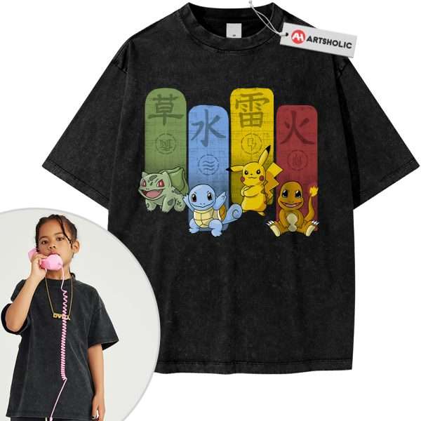 Pokemon Shirt For Kids, Anime Shirt For Kids, Vintage T-Shirt For Kids