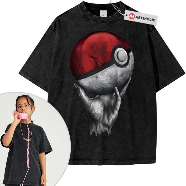Poke Ball Tee For Kids, Pokemon Tee For Kids, Anime Tee For Kids, Vintage Tee For Kids