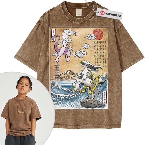 Arceus vs Mewtwo Shirt For Kids, Pokemon Shirt For Kids, PKM Shirt For Kids, Anime Shirt For Kids, Vintage Tee For Kids