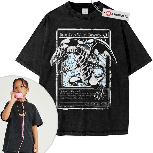 Blue Eyes White Dragon Shirt For Kids, Anime Shirt For Kids, Vintage Tee For Kids