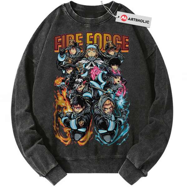 Fire Force Sweatshirt, Anime Sweatshirt, Vintage Sweatshirt