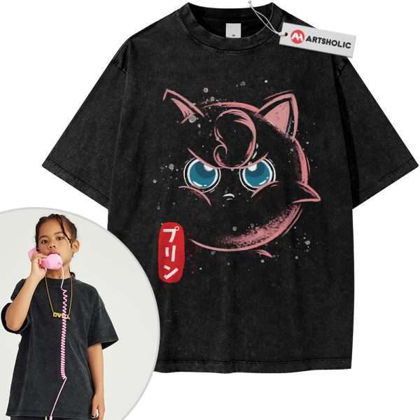 Jigglypuff Shirt For Kids, Pokemon Shirt For Kids, PKM Shirt For Kids, Anime Shirt For Kids, Vintage T-Shirt For Kids