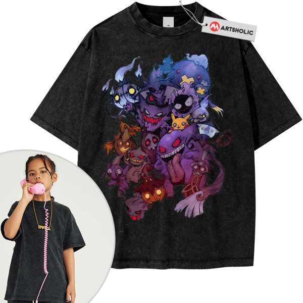 Halloween Pokemon Shirt For Kids, PKM Shirt For Kids, Anime Shirt For Kids, Vintage T-Shirt For Kids