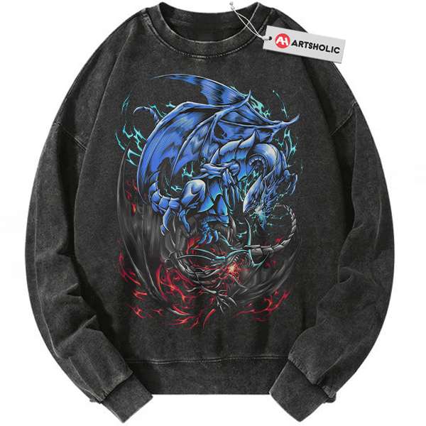 Blue-Eyes White Dragon vs Red-Eyes Black Dragon Sweatshirt, Yugioh Sweatshirt, Anime Sweatshirt, Vintage Sweatshirt