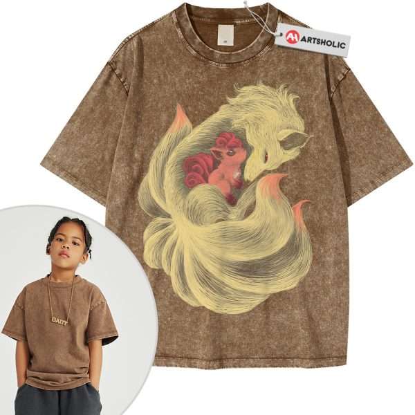 Ninetales Shirt For Kids, Vulpix Shirt For Kids, Pokemon Shirt For Kids, PKM Shirt For Kids, Anime Shirt For Kids, Vintage T-Shirt For Kids