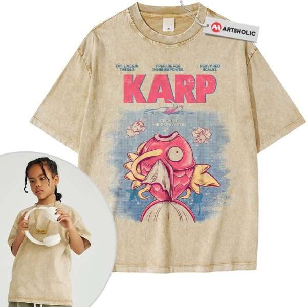 Jaws x Magikarp Shirt For Kids, Pokemon Shirt For Kids, PKM Shirt For Kids, Anime Shirt For Kids, Vintage T-Shirt For Kids