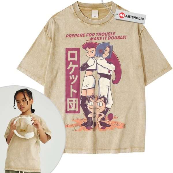 Team Rocket Shirt For Kids, Pokemon Shirt For Kids, PKM Shirt For Kids, Anime Shirt For Kids, Vintage T-Shirt For Kids
