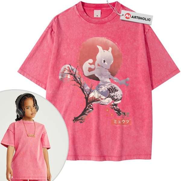 Mewtwo Shirt For Kids, Pokemon Shirt For Kids, PKM Shirt For Kids, Anime Shirt For Kids, Vintage T-Shirt For Kids
