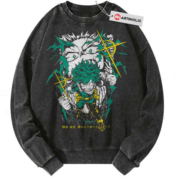 Izuku Midoriya Sweatshirt, Deku Sweatshirt, My Hero Academia Sweatshirt, MHA Sweatshirt, Anime Sweatshirt, Vintage Sweatshirt