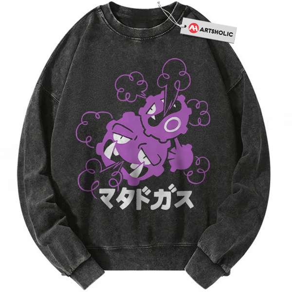 Weezing Sweatshirt, Pokemon Sweatshirt, PKM Sweatshirt, Anime Sweatshirt, Vintage Sweatshirt