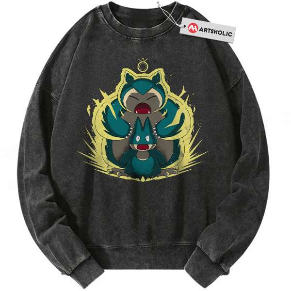 Munchlax vs Snorlax Sweatshirt, Pokemon Sweatshirt, PKM Sweatshirt, Anime Sweatshirt, Vintage Sweatshirt