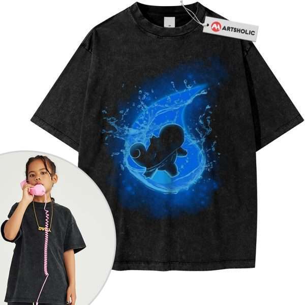Squirtle Shirt For Kids, Pokemon Shirt For Kids, PKM Shirt For Kids, Anime Shirt For Kids, Vintage T-Shirt For Kids