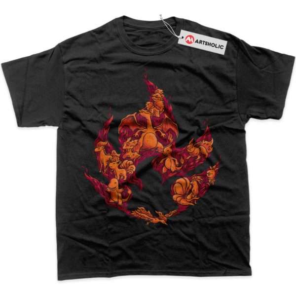 Fire-Type Pokemon Shirt, PKM Shirt, Anime Shirt, Graphic T-Shirt