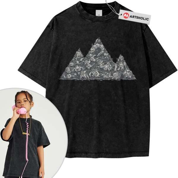 Rock-Type Pokemon Shirt For Kids, PKM Shirt For Kids, Anime Shirt For Kids, Vintage Tee For Kids