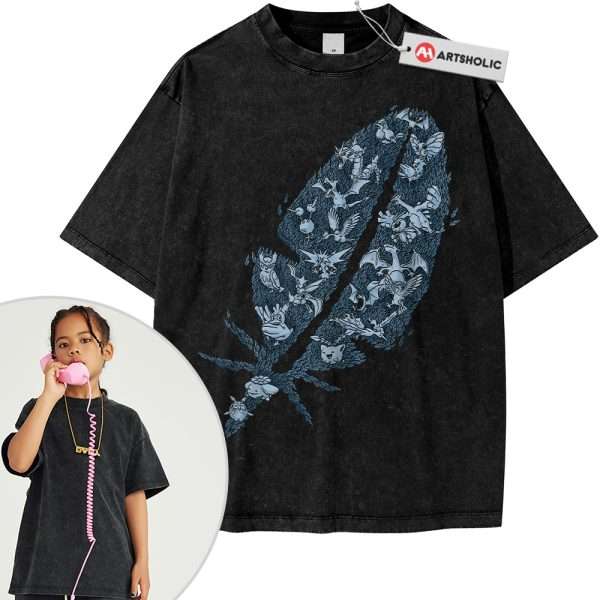 Flying-Type Pokemon Shirt For Kids, PKM Shirt For Kids, Anime Shirt For Kids, Vintage T-Shirt For Kids