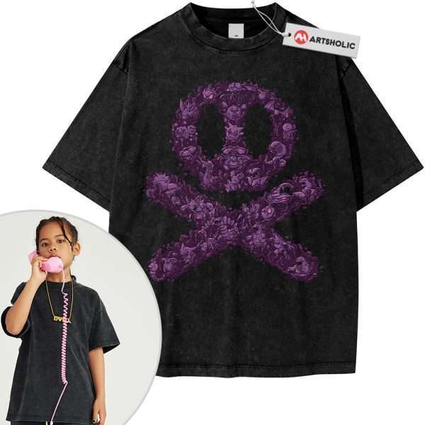 Poison-Type Pokemon Shirt For Kids, PKM Shirt For Kids, Anime Shirt For Kids, Vintage T-Shirt For Kids