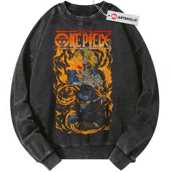 Skeleton Sabo Sweatshirt, One Piece Sweatshirt, Anime Sweatshirt, Vintage Sweatshirt