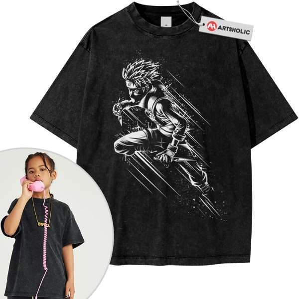Kakashi Hatake Shirt For Kids, Naruto Shirt For Kids, Anime Shirt For Kids, Vintage T-Shirt For Kids