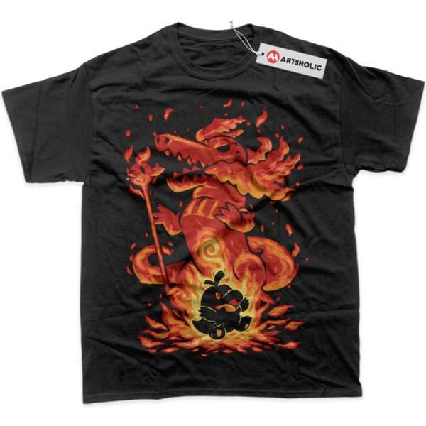 Fuecoco vs Skeledirge Shirt, Pokemon Shirt, PKM Shirt, Anime Shirt, Graphic T-Shirt