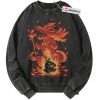 Fuecoco vs Skeledirge Sweatshirt, Pokemon Sweatshirt, PKM Sweatshirt, Anime Sweatshirt, Vintage Sweatshirt